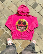 Pattern Zipper Hoodie