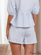 Patterned Baggy Stretchy Waist Short