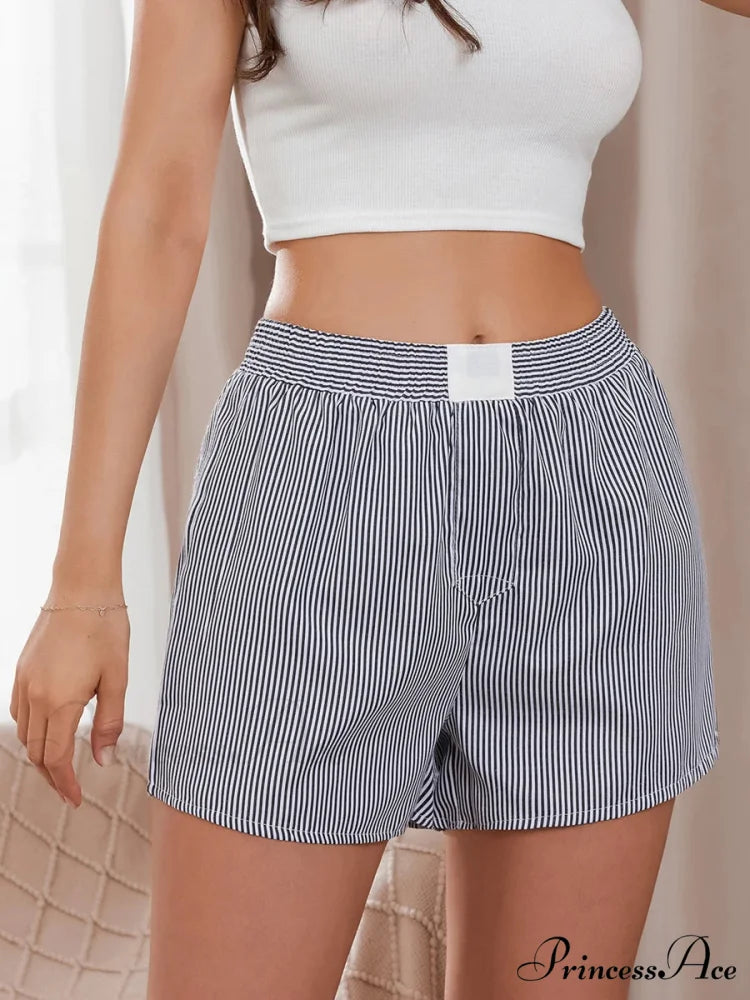 Patterned Baggy Wide Leg Relaxation Short