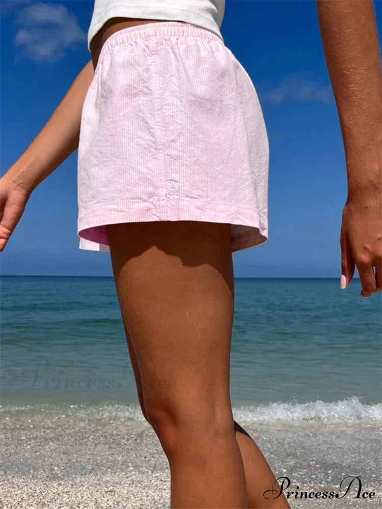 Patterned Button Baggy Sleepwear Short