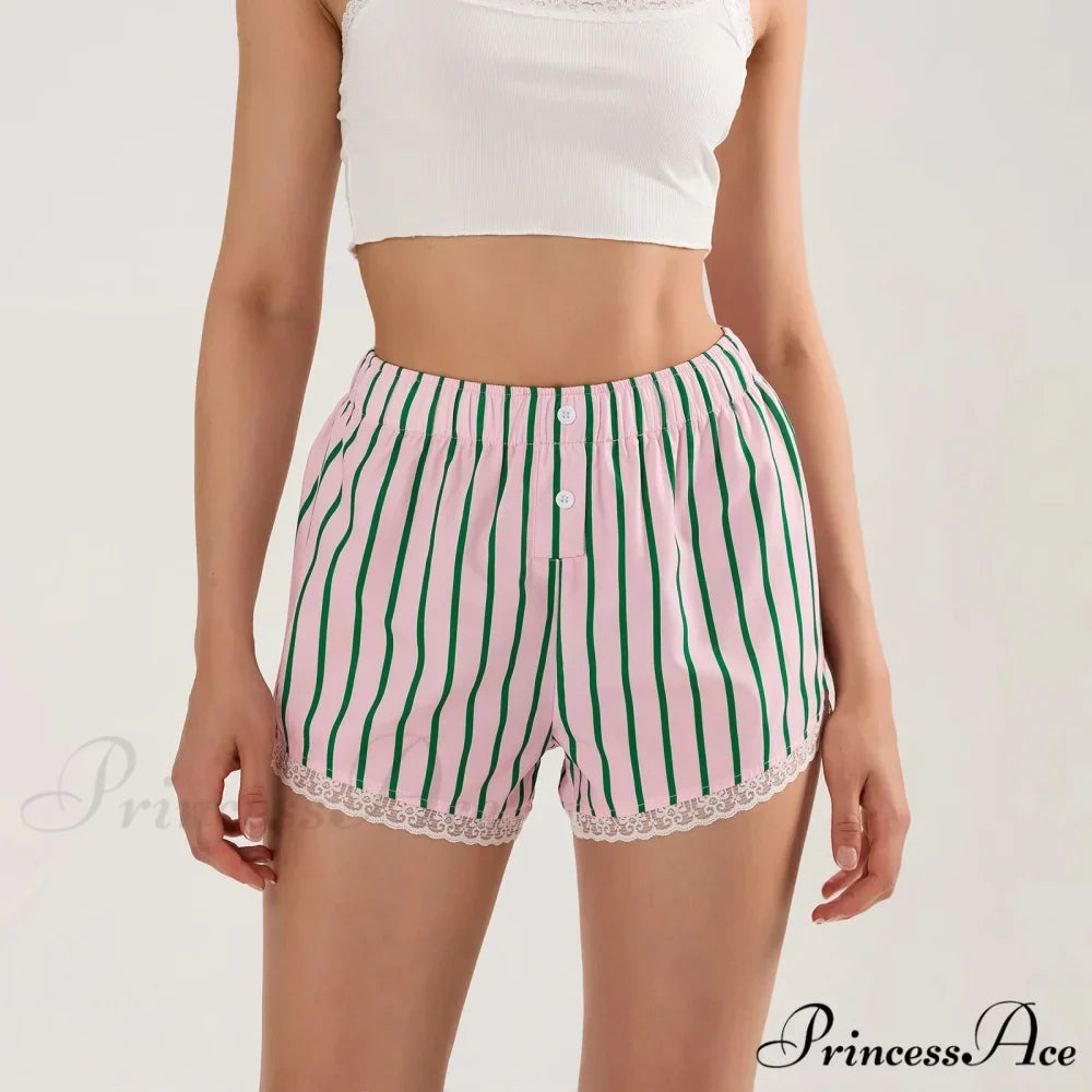 Patterned Button Lace Trim Brief