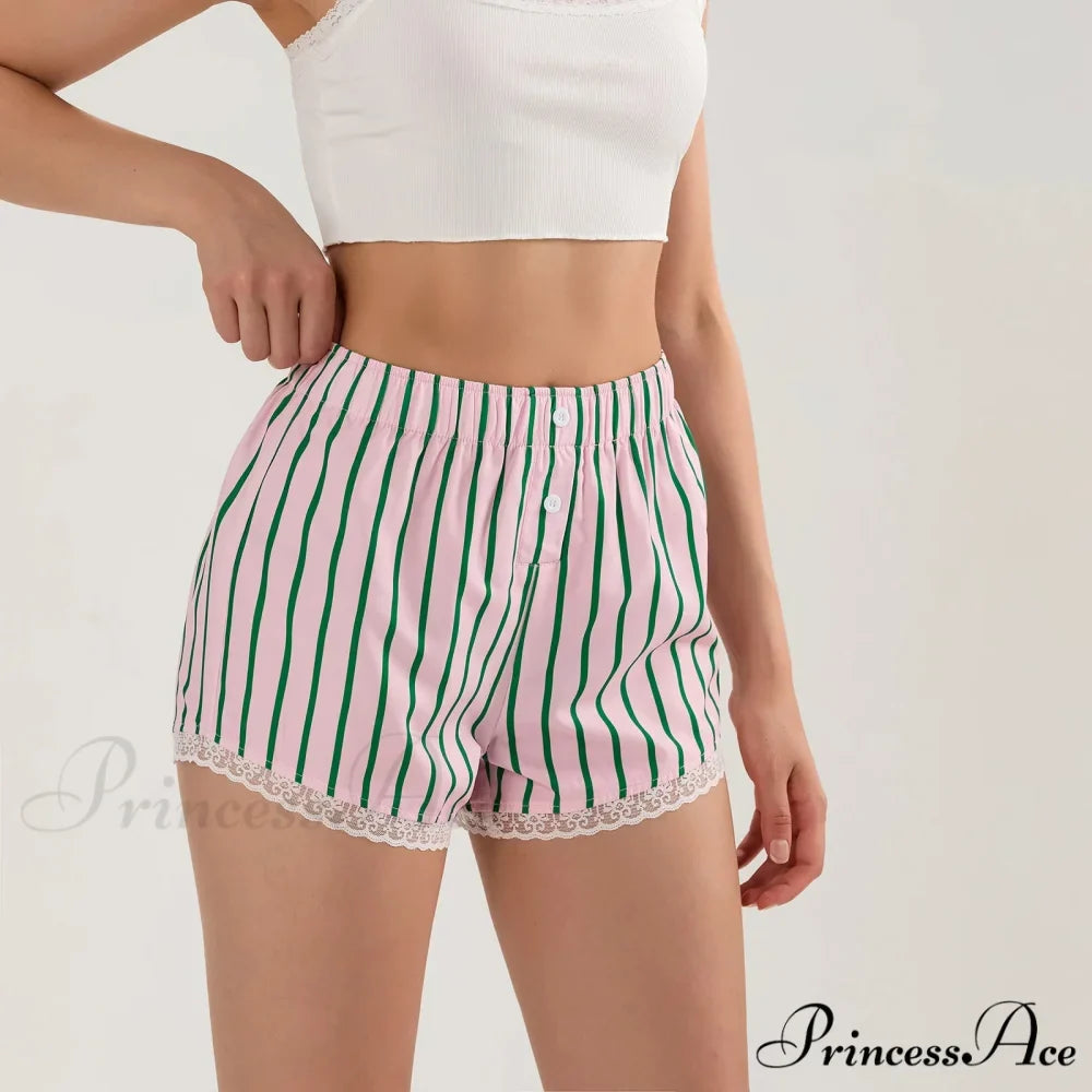 Patterned Button Lace Trim Brief