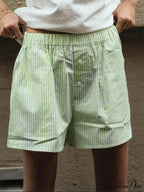 Patterned Button Tall Waist Short