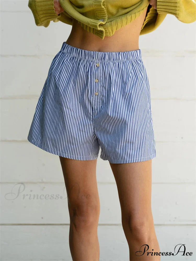 Patterned Button Tall Waist Short