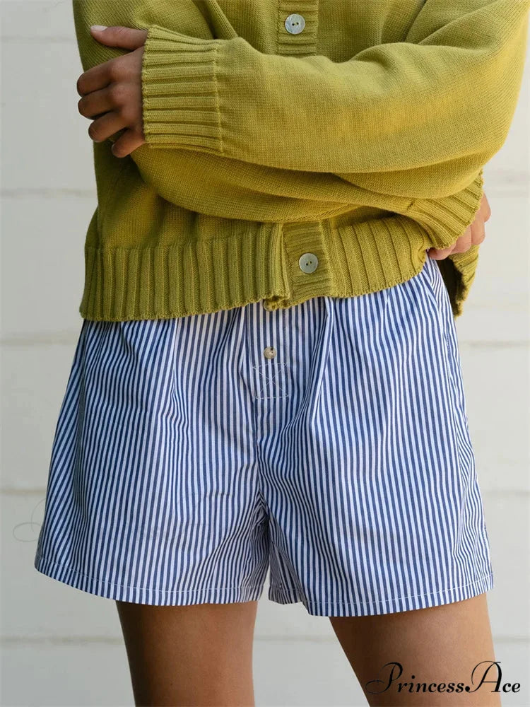 Patterned Button Tall Waist Short