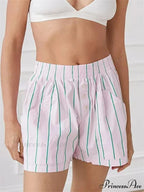 Patterned Button Tall Waist Short