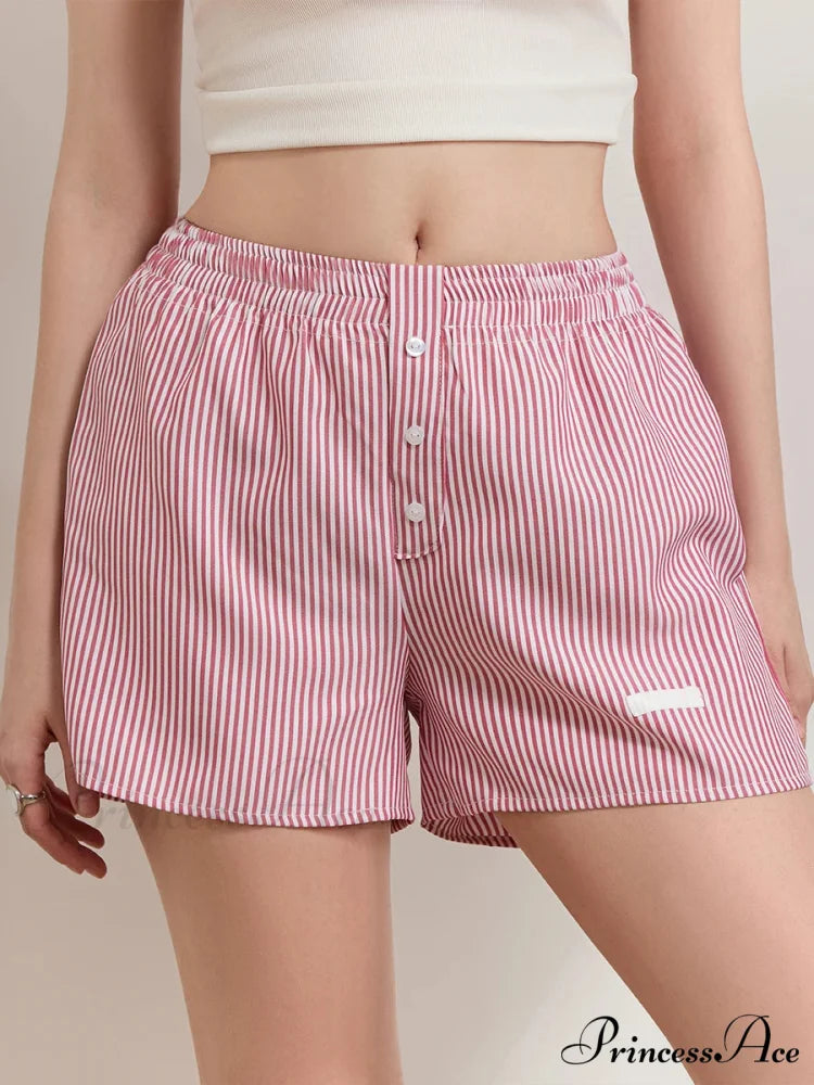 Patterned Button Wide Leg Relaxation Short