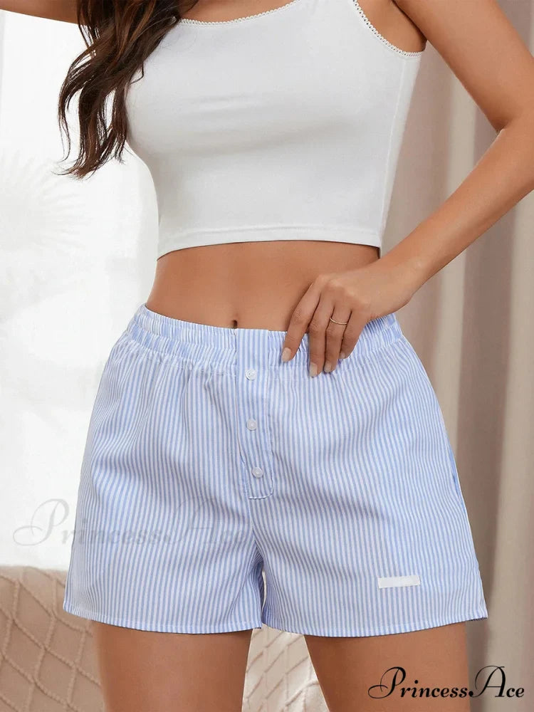 Patterned Button Wide Leg Relaxation Short
