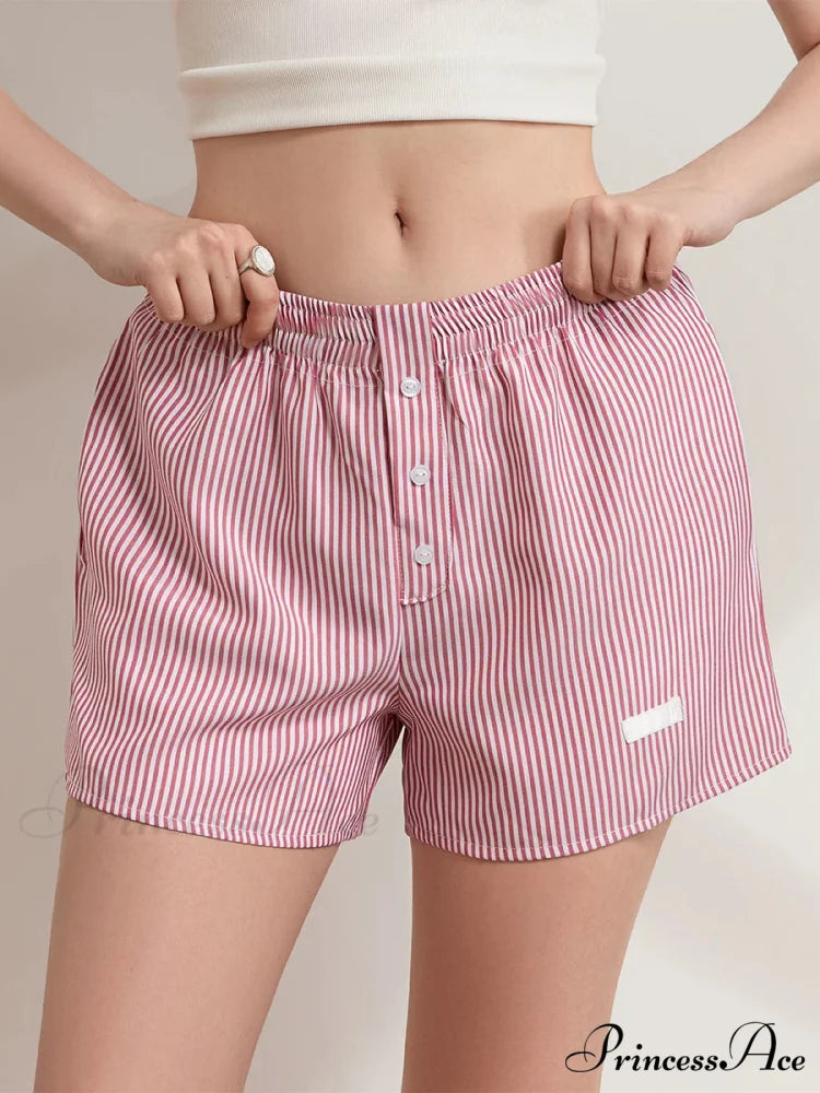 Patterned Button Wide Leg Relaxation Short