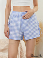 Patterned Carved Lace-Up Ribbon Short