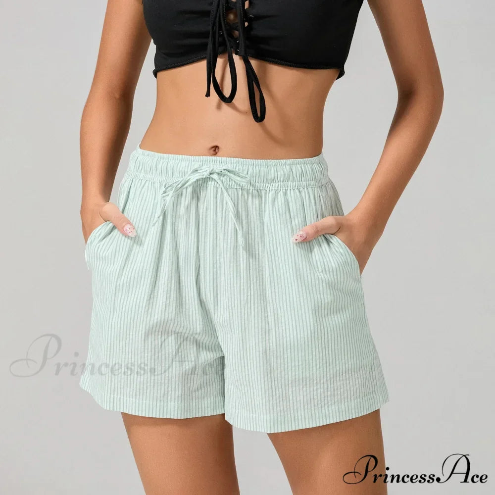 Patterned Cinched Wide Leg Short