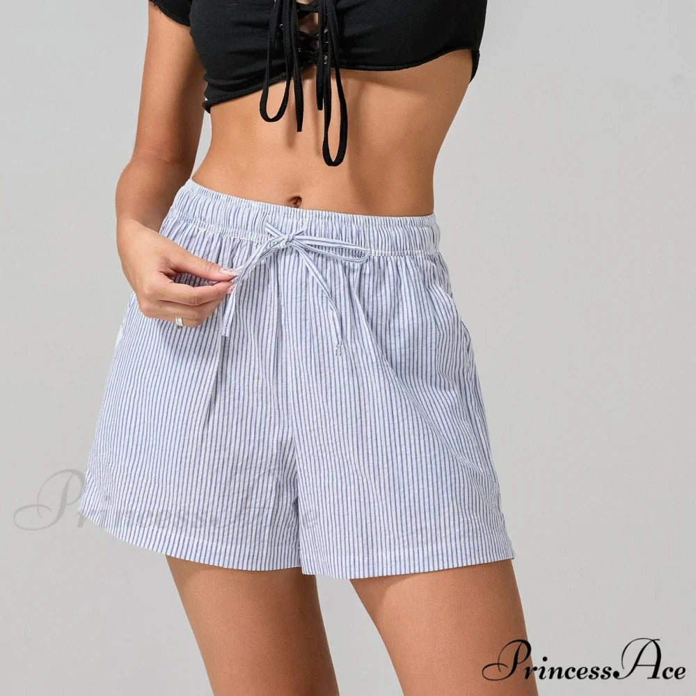 Patterned Cinched Wide Leg Short