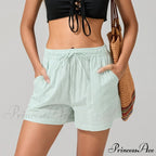 Patterned Cinched Wide Leg Short
