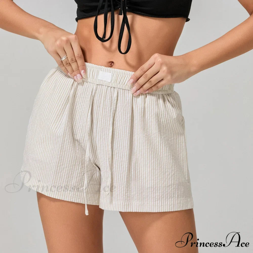 Patterned Cinched Wide Leg Short