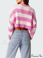 Patterned Crew Neck Baggy Jumper