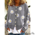 Patterned Elegant Knitted Coat