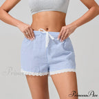 Patterned Lace Edging Wide Leg Short