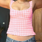 Patterned Lace Square Crop Top