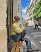 Patterned Monochrome Work Blouse