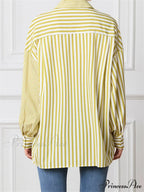 Patterned Patchwork Button-Up Shirt