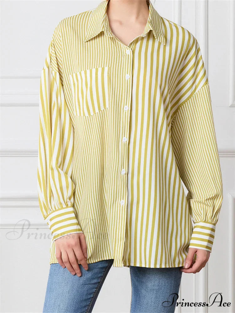 Patterned Patchwork Button-Up Shirt