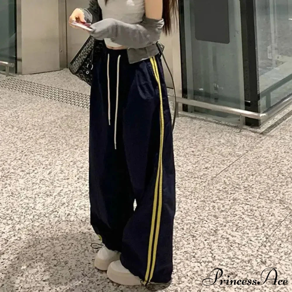 Patterned Retro Wide Leg Trousers