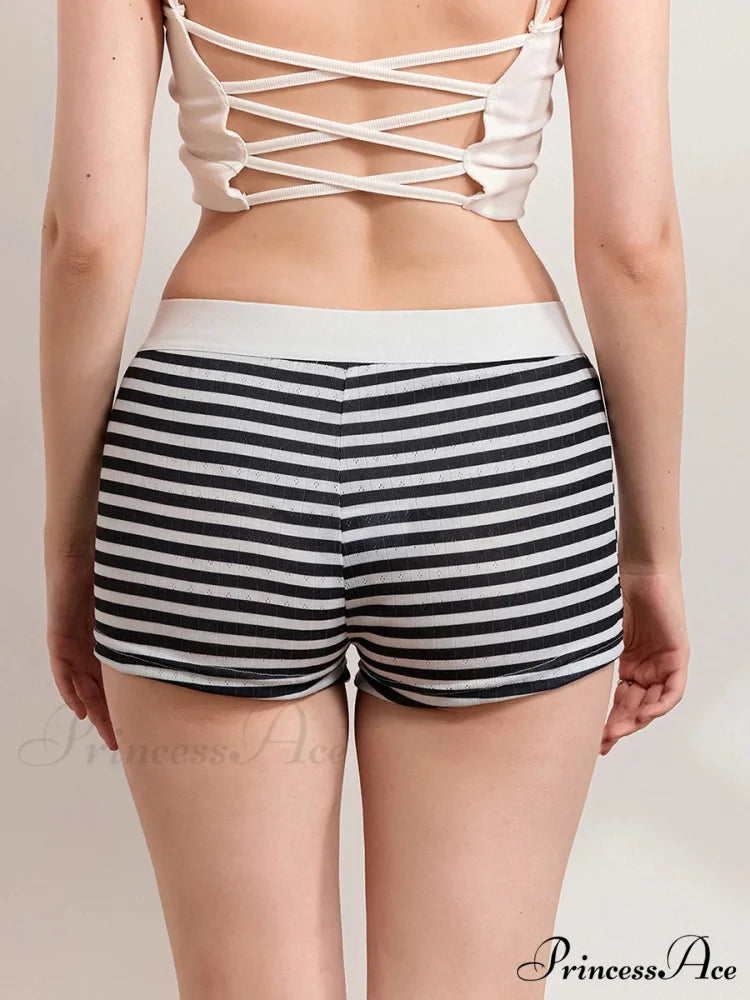 Patterned Short Low Waist Pajama Bottom