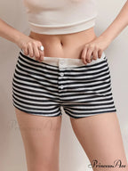 Patterned Short Low Waist Pajama Bottom