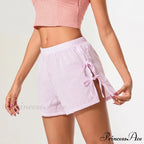 Patterned Side Opening Ribbon Short