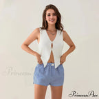 Patterned Side Split Stretchy Waist Short