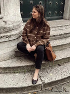 Patterned Solitary Buttoned Pocket Cardigan