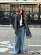 Patterned Solitary Buttoned Wool Overcoat