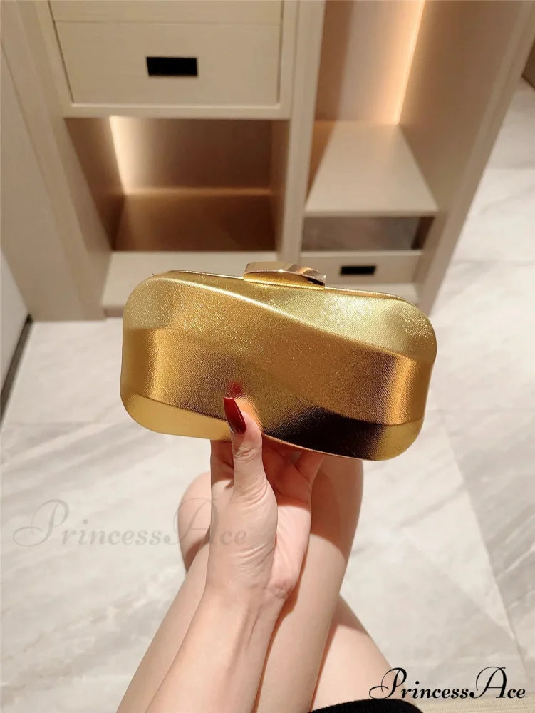 Patterned Square Box Night Wedding Clutch Bag