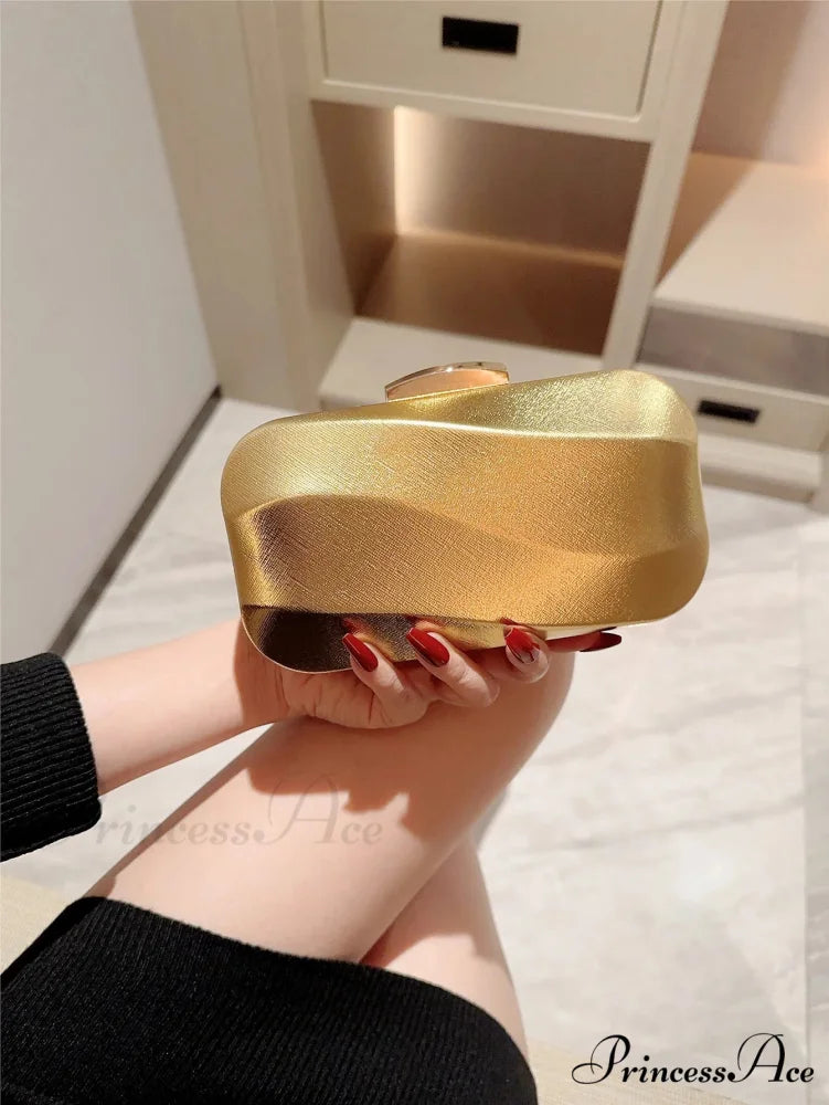 Patterned Square Box Night Wedding Clutch Bag