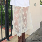 Patterned Transparent Maxi Skirt