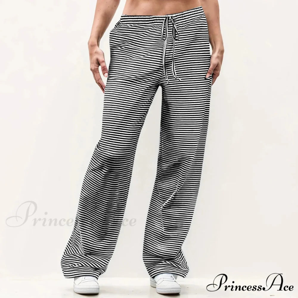 Patterned Unpatterned Broad Leg Trousers