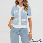 Pearl Button Short Sleeve Cardigan