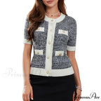 Pearl Button Short Sleeve Cardigan