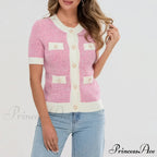 Pearl Button Short Sleeve Cardigan