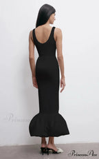 Pearl Flower Midi Mermaid Party Dress