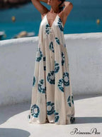 Personalized Casual Stylish Printed Strappy Dress