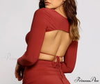 Picture Perfect Open Charming Back Ruched Mini Dress