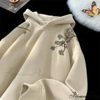 Pine Printed Y2K Retro Large Hoodie