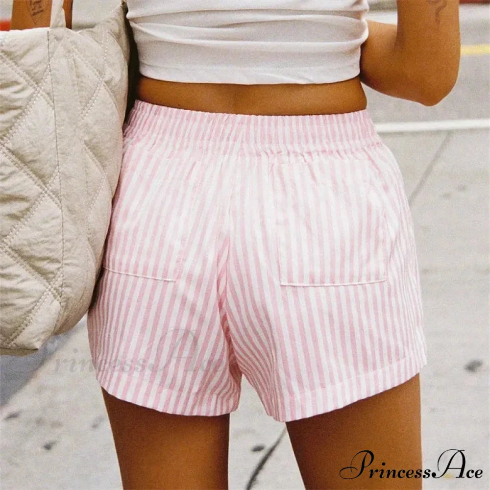 Pink Banded Stretchy Waist Short