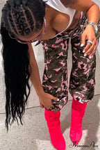 Pink Camo High Waist Pants