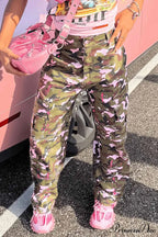 Pink Camo High Waist Pants