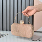 Pink Gold Sparkling Evening Clutch Shoulder Bag