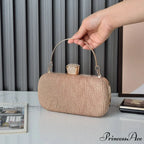 Pink Gold Sparkling Evening Clutch Shoulder Bag