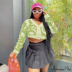 Pink Millennium Streetwear Knit Cardigan