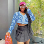 Pink Millennium Streetwear Knit Cardigan